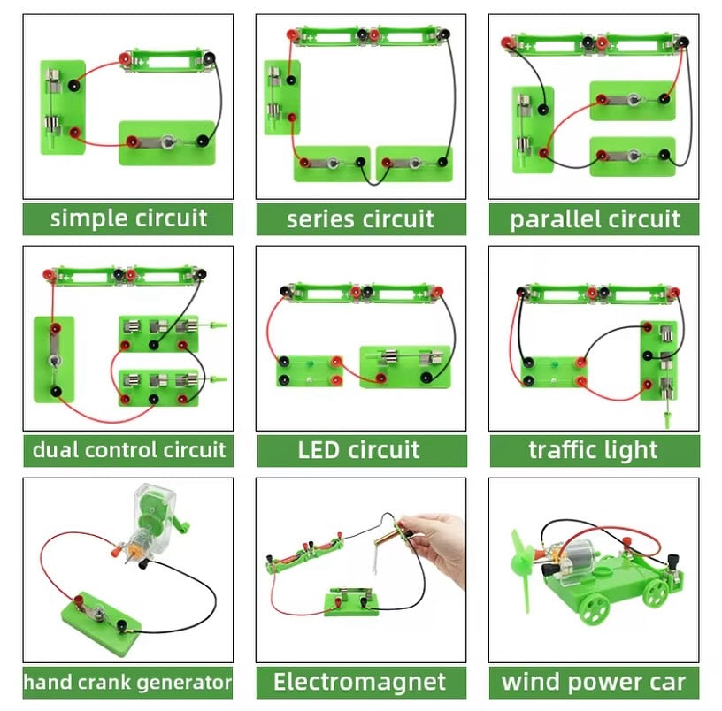 Basic Electronics Discovery Circuit & Wind Car STEM Kit for Students