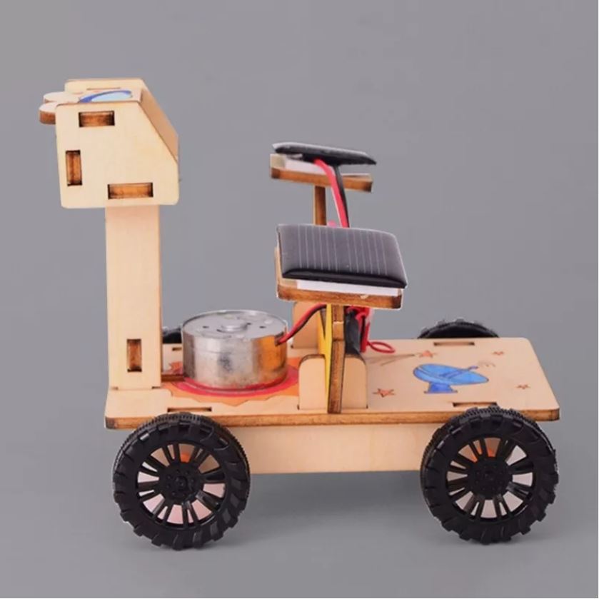 DIY Solar Power Lunar Car Stem Kit - 3d Puzzle Wooden Models Building Toy for Science Experiments