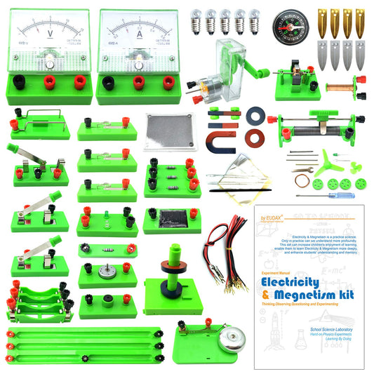 School Physics Labs Basic Electricity Discovery Circuit and Magnetism Experiment kits for High School Students Electromagnetism Elementary Electronics