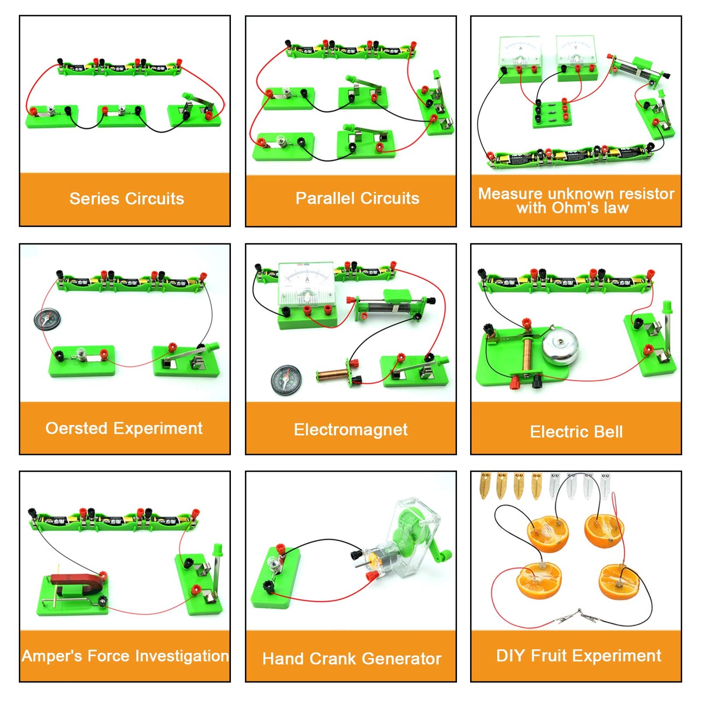 School Physics Labs Basic Electricity Discovery Circuit and Magnetism Experiment kits for High School Students Electromagnetism Elementary Electronics