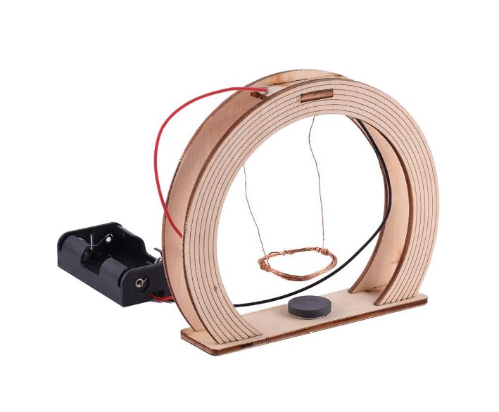 DIY Electromagnetic Swing STEM Kit - Kids Wooden Toys Science Experiment Technology Electromagnetic Swing STEM Educational Puzzle