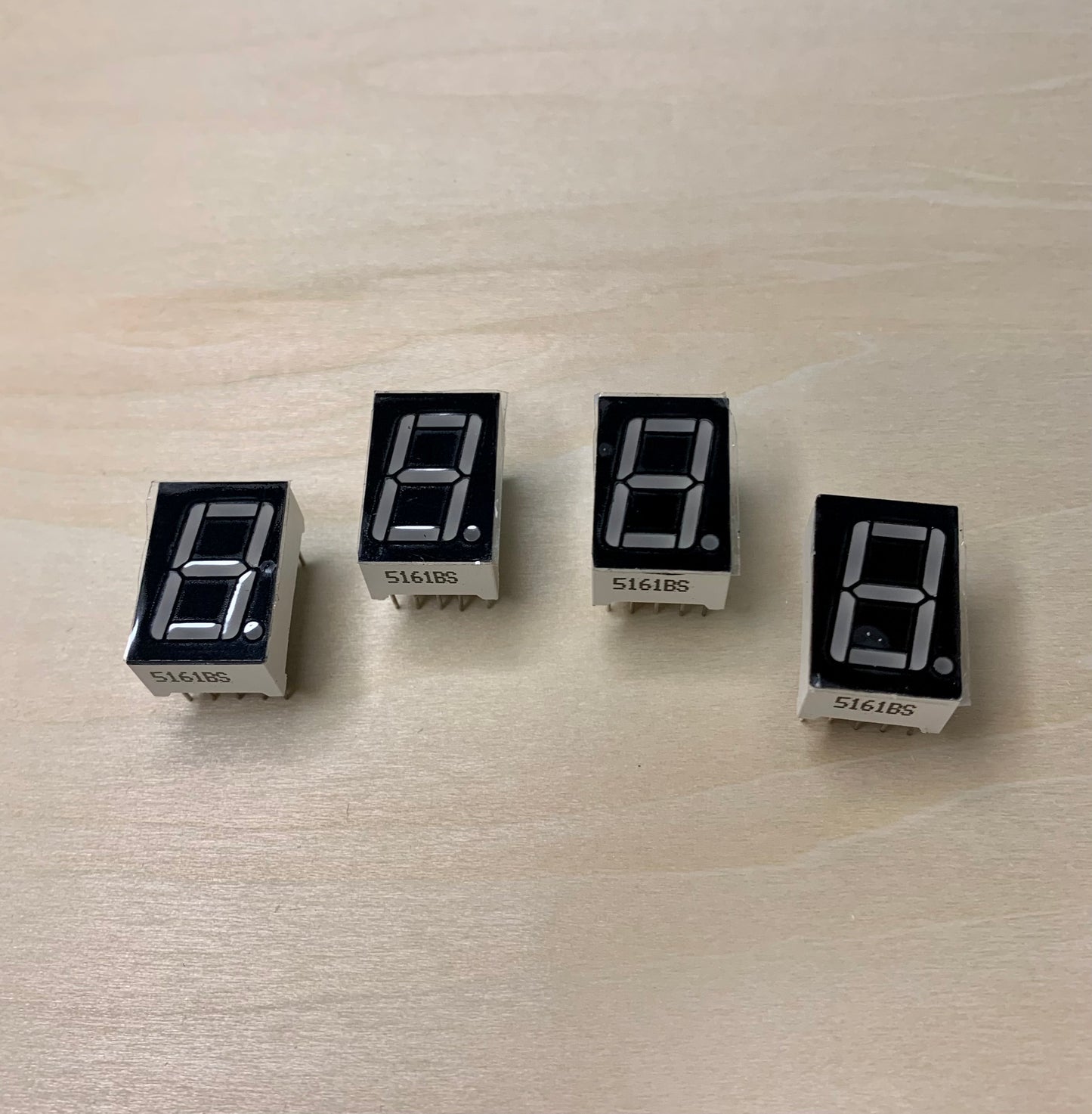Common Anode Positive 7 Segment Display (Red - 4 pcs) 0.56”