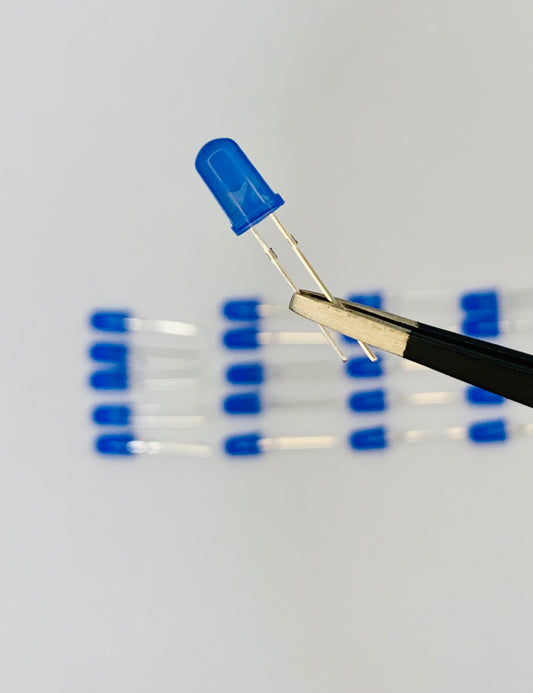 Blue diffused 5mm LED 25 pcs