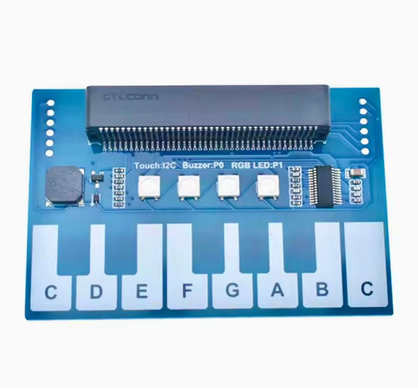 micro:bit Expansion Board Mini Piano Music Expansion Board Fun Colorful RGB Lights/Buzzer/Keypad I2C Interface Communication