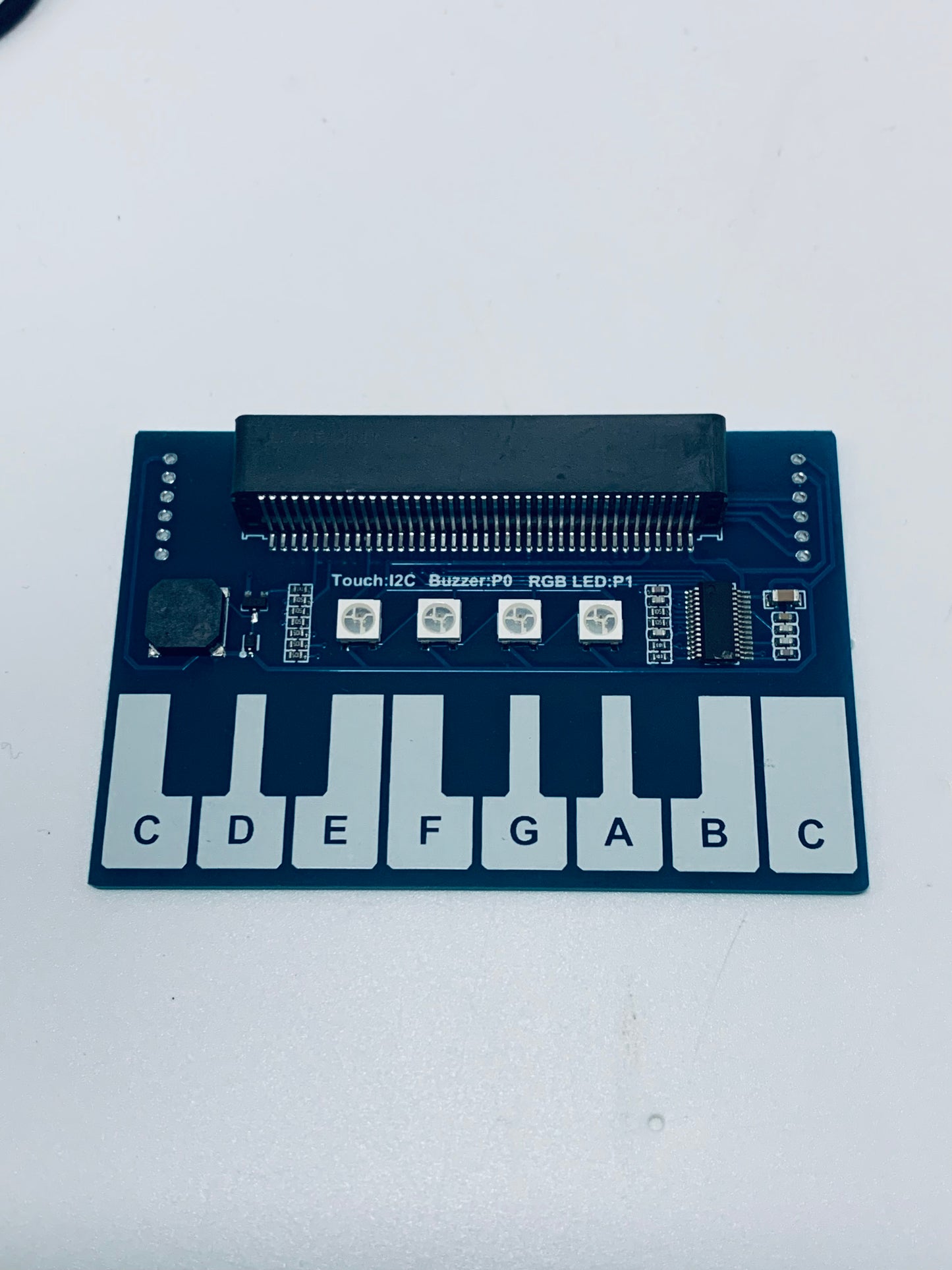 micro:bit Expansion Board Mini Piano Music Expansion Board Fun Colorful RGB Lights/Buzzer/Keypad I2C Interface Communication