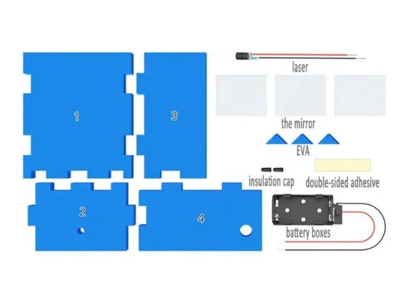 Laser Reflection STEM Law of light  DIY Kit Kids Science Experiment