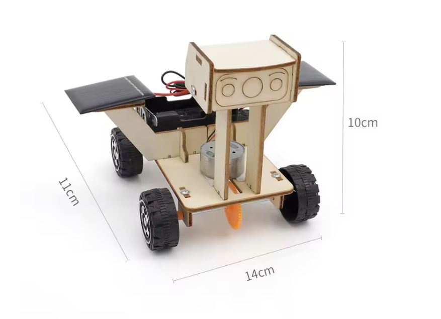 DIY Solar Power Bot Stem Kit - 3d Puzzle Wooden Models Building Toy for Science Experiments