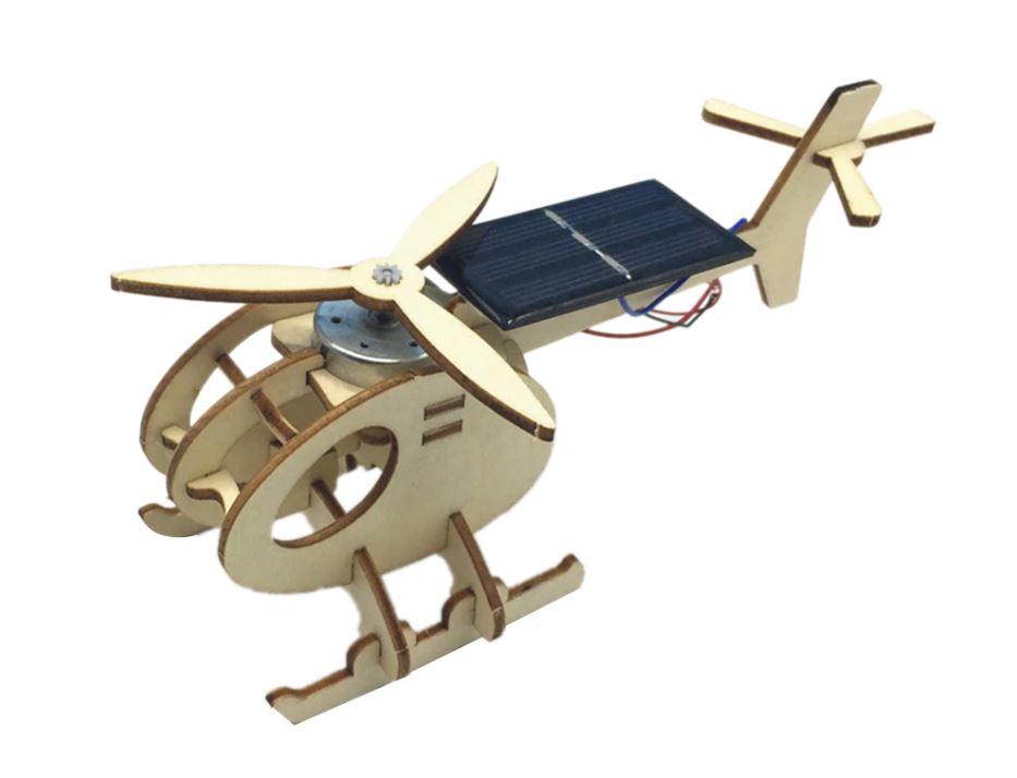 Helicóptero de bricolaje con energía solar