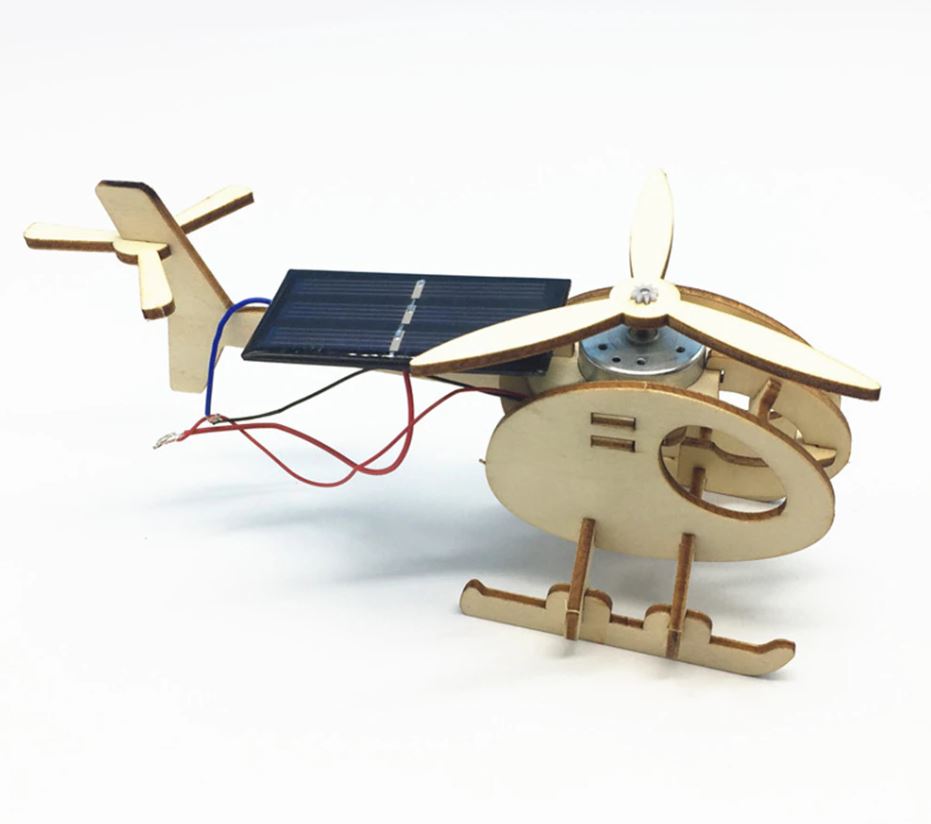 Helicóptero de bricolaje con energía solar