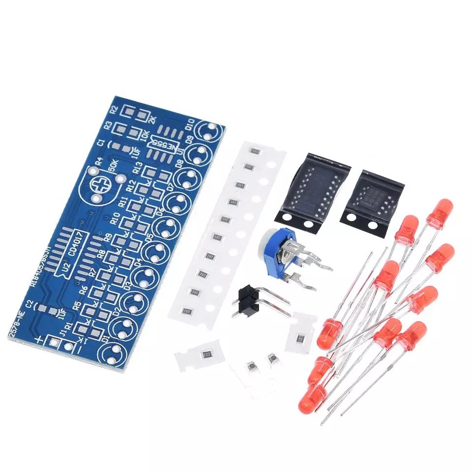 Solder SMT kit: LED Water Flow Light Electronic DIY Kit - NE555 & CD40 ...